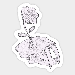 Skull and rose Sticker